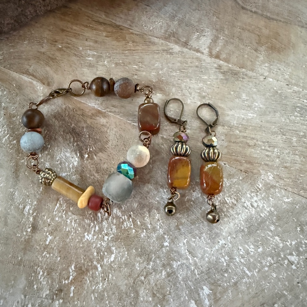 Elegant Multicolor Beaded Jewelry Set
